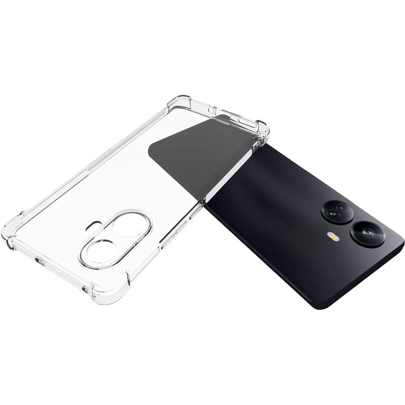 TPU чохол GETMAN Ease logo посилені кути Full Camera для Realme 10 Pro + Безбарвний (прозорий)