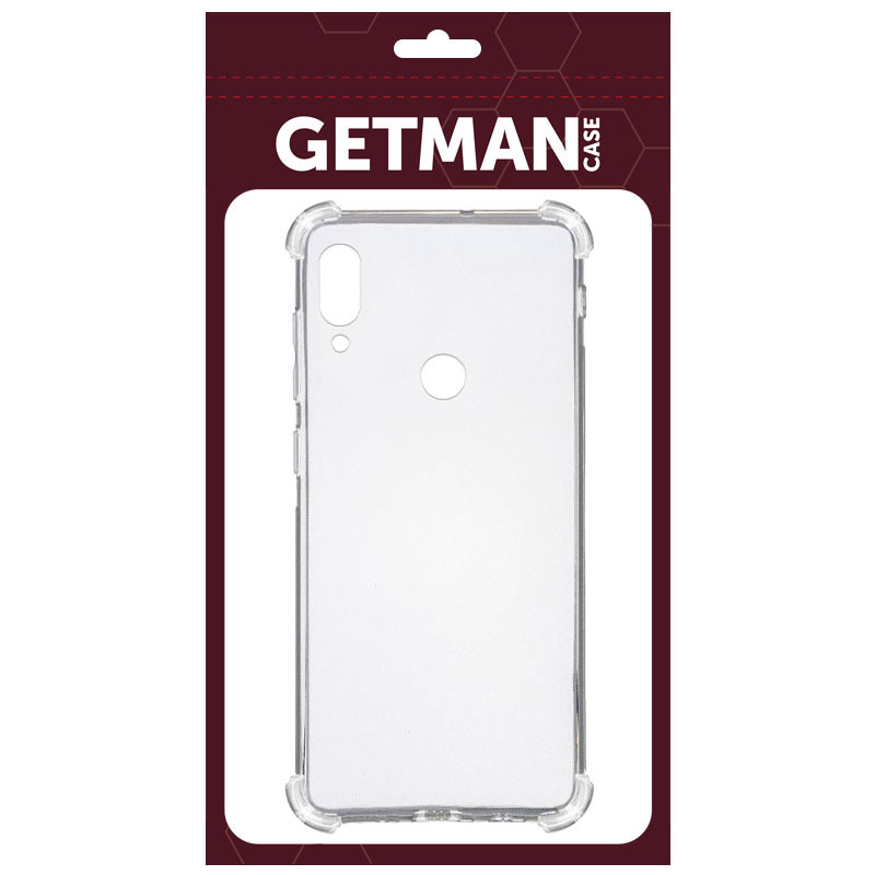 TPU чохол GETMAN Ease logo посилені кути для Huawei Honor 8X Безбарвний (прозорий)