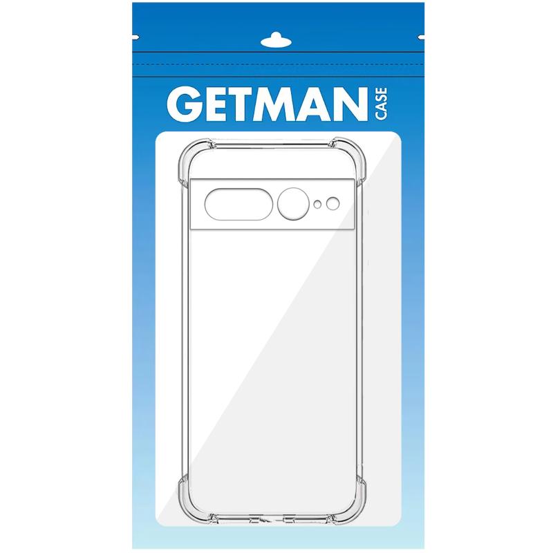 TPU чохол GETMAN Ease logo посилені кути Full Camera для Google Pixel 7 Pro Безбарвний (прозорий)