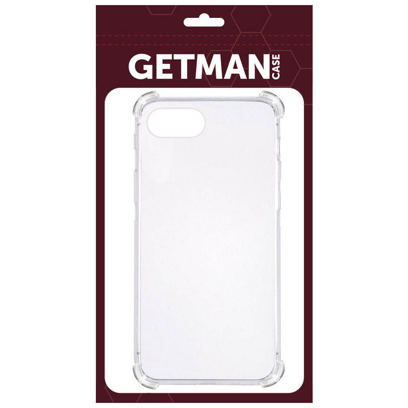 TPU чохол GETMAN Ease logo посилені кути для Apple iPhone 16e / 17e (6.1") Безбарвний (прозорий)