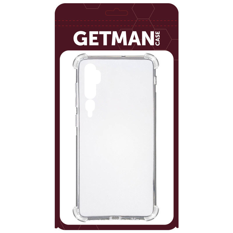 TPU чохол GETMAN Ease logo посилені кути для Xiaomi Mi Note 10 / Note 10 Pro / Mi CC9 Pro Безбарвний (прозорий)