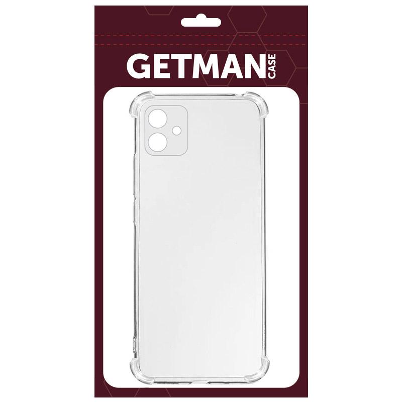TPU чохол GETMAN Ease logo посилені кути Full Camera для Samsung Galaxy A08 / A07 4G / A07s Безбарвний (прозорий)