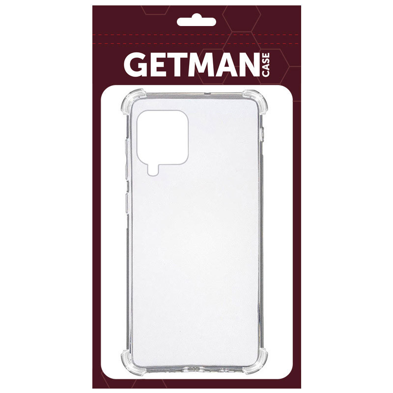 TPU чохол GETMAN Ease logo посилені кути для Samsung Galaxy A12 / M12 Безбарвний (прозорий)