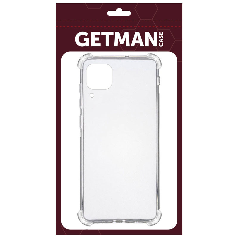 TPU чохол GETMAN Ease logo посилені кути для Huawei P40 Lite Безбарвний (прозорий)
