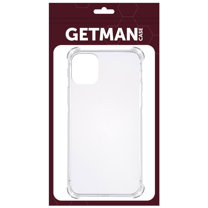TPU чохол GETMAN Ease logo посилені кути для Apple iPhone 11 (6.1") Безбарвний (прозорий)