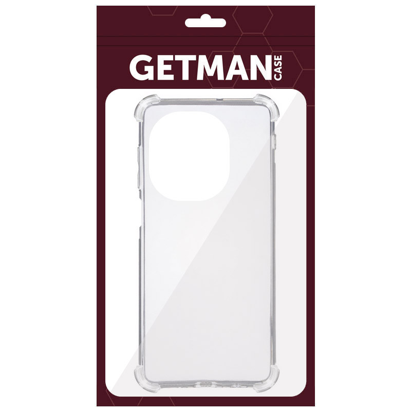 TPU чохол GETMAN Ease logo посилені кути для TECNO Spark 20 Pro Безбарвний (прозорий)