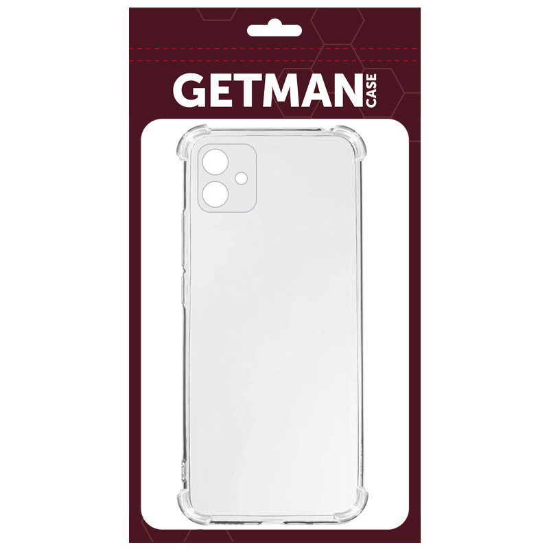 TPU чохол GETMAN Ease logo посилені кути Full Camera для Samsung Galaxy A04e Безбарвний (прозорий)