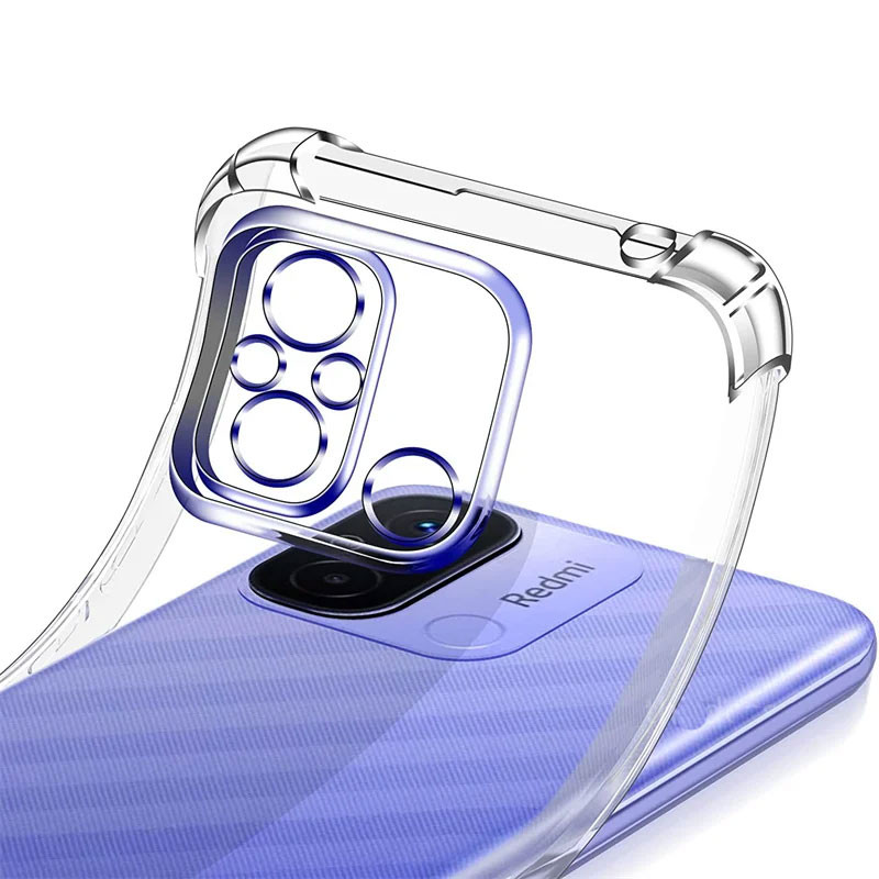 TPU чохол GETMAN Ease logo посилені кути Full Camera для Xiaomi Redmi 12C Безбарвний (прозорий)