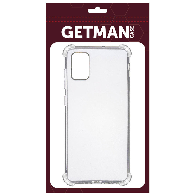 TPU чохол GETMAN Ease logo посилені кути для Samsung Galaxy A31 Безбарвний (прозорий)