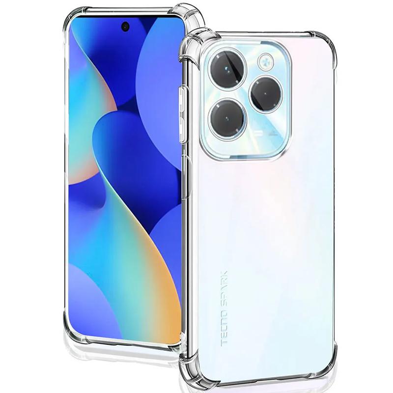 TPU чохол GETMAN Ease logo посилені кути Full Camera для Infinix Hot 40 Безбарвний (прозорий)