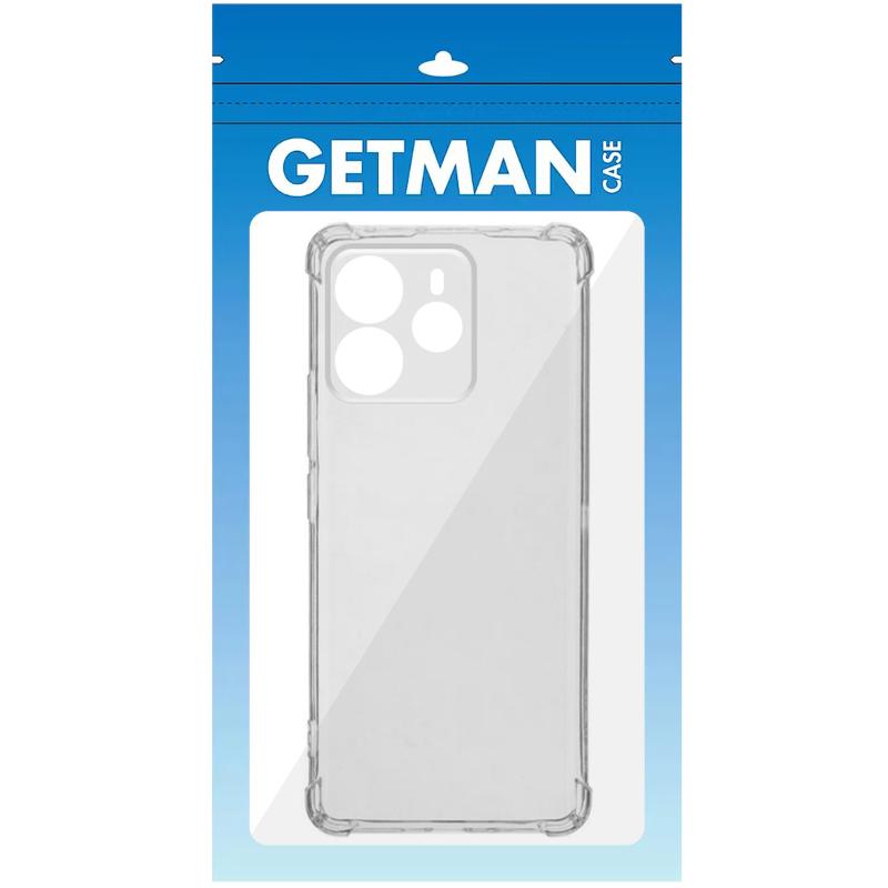 TPU чохол GETMAN Ease logo посилені кути Full Camera для Xiaomi Redmi Note 14 5G Безбарвний (прозорий)