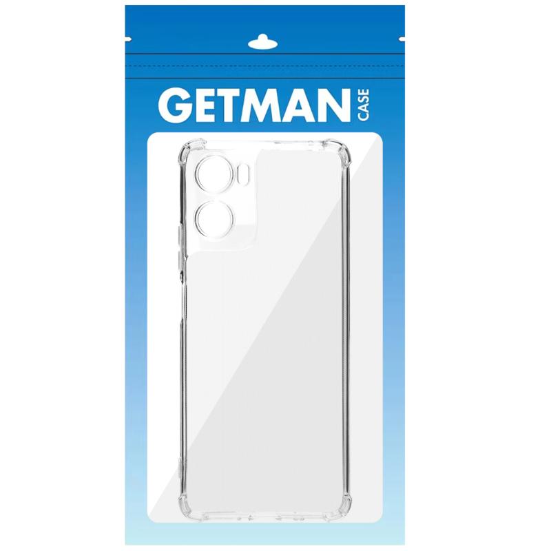 TPU чохол GETMAN Ease logo посилені кути Full Camera для Motorola Moto G06 Безбарвний (прозорий)