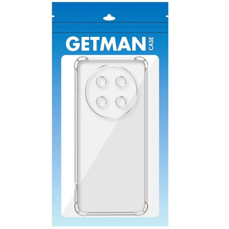 TPU чохол GETMAN Ease logo посилені кути Full Camera для Honor X9c Безбарвний (прозорий)