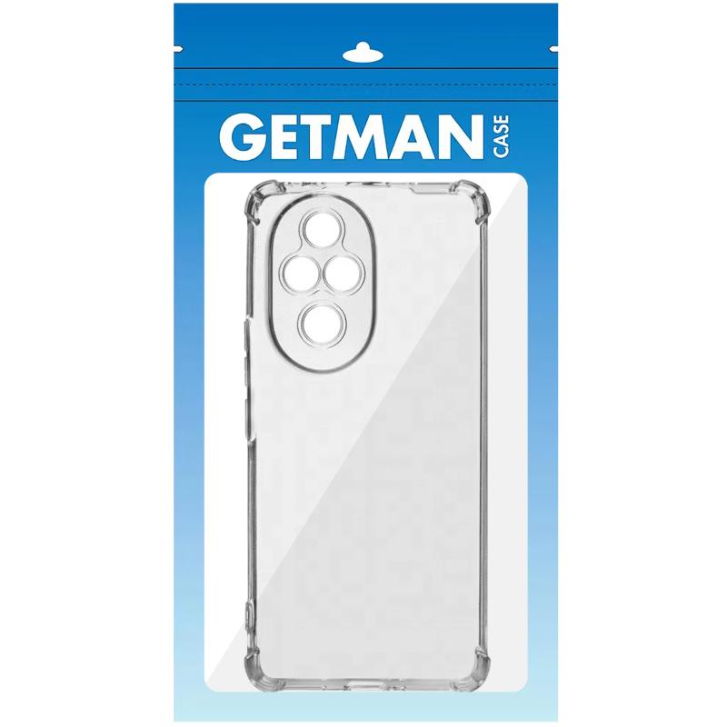 TPU чохол GETMAN Ease logo посилені кути Full Camera для Honor 200 Безбарвний (прозорий)