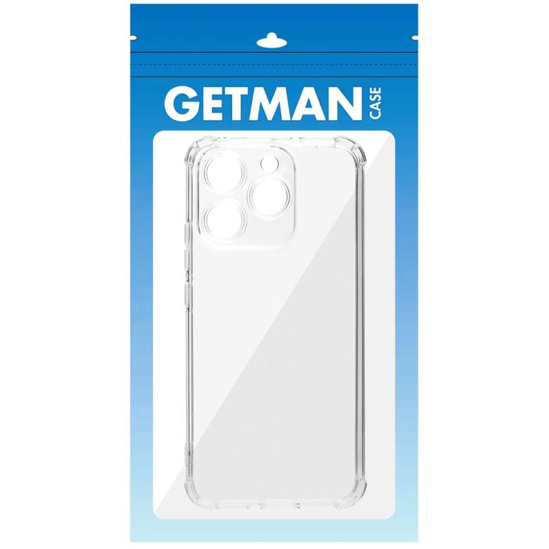TPU чохол GETMAN Ease logo посилені кути Full Camera для Realme 15T Безбарвний (прозорий)