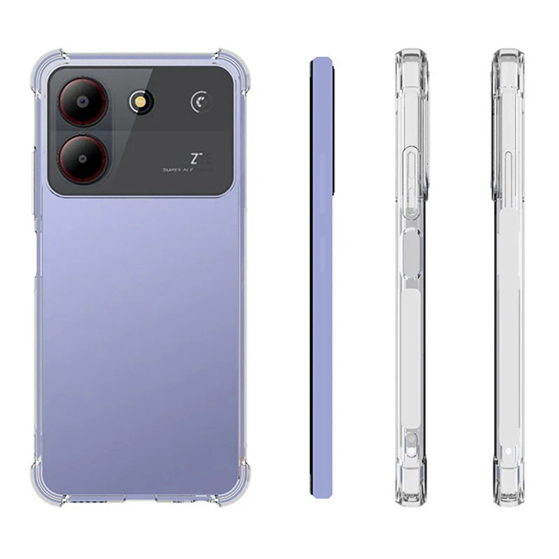 TPU чохол GETMAN Ease logo посилені кути для ZTE Blade A54 4G Безбарвний (прозорий)