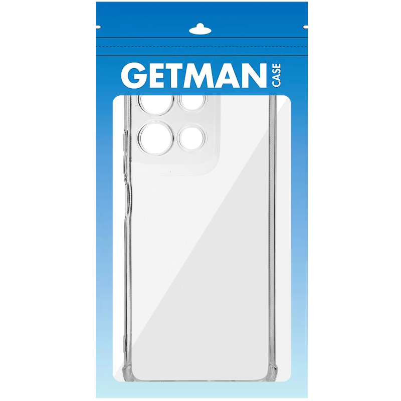 TPU чохол GETMAN Ease logo посилені кути Full Camera для Motorola Moto G17 Безбарвний (прозорий)