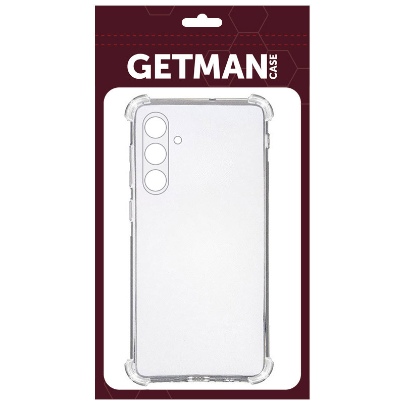 TPU чохол GETMAN Ease logo посилені кути Full Camera для Samsung Galaxy S24 Безбарвний (прозорий)