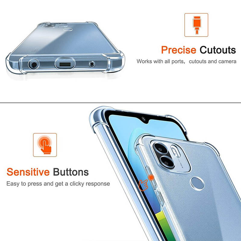 TPU чохол GETMAN Ease logo посилені кути Full Camera для Xiaomi Redmi A1 + / Poco C50 / A2 + Безбарвний (прозорий)