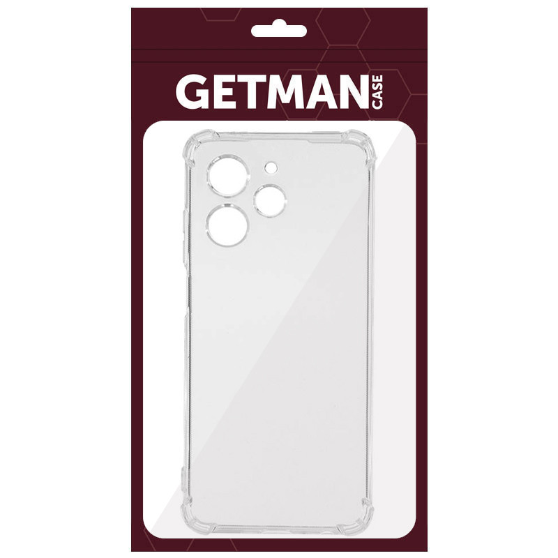 TPU чохол GETMAN Ease logo посилені кути Full Camera для Xiaomi Redmi 12 Безбарвний (прозорий)