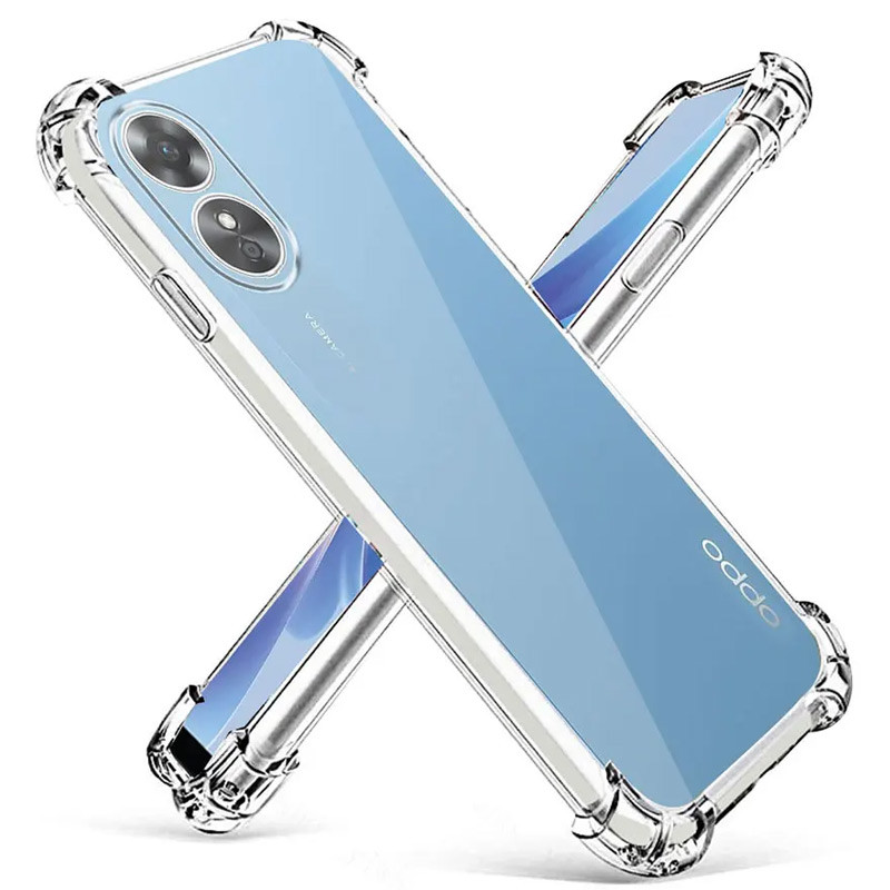 TPU чохол GETMAN Ease logo посилені кути Full Camera для Oppo A38 / A18 Безбарвний (прозорий)