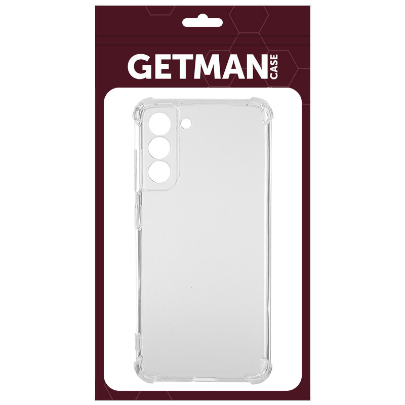 TPU чохол GETMAN Ease logo посилені кути Full Camera для Samsung Galaxy S22 Безбарвний (прозорий)