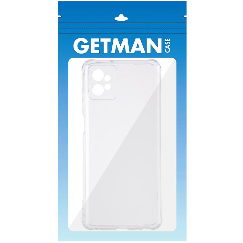 TPU чохол GETMAN Ease logo посилені кути Full Camera для Motorola Moto G32 Безбарвний (прозорий)