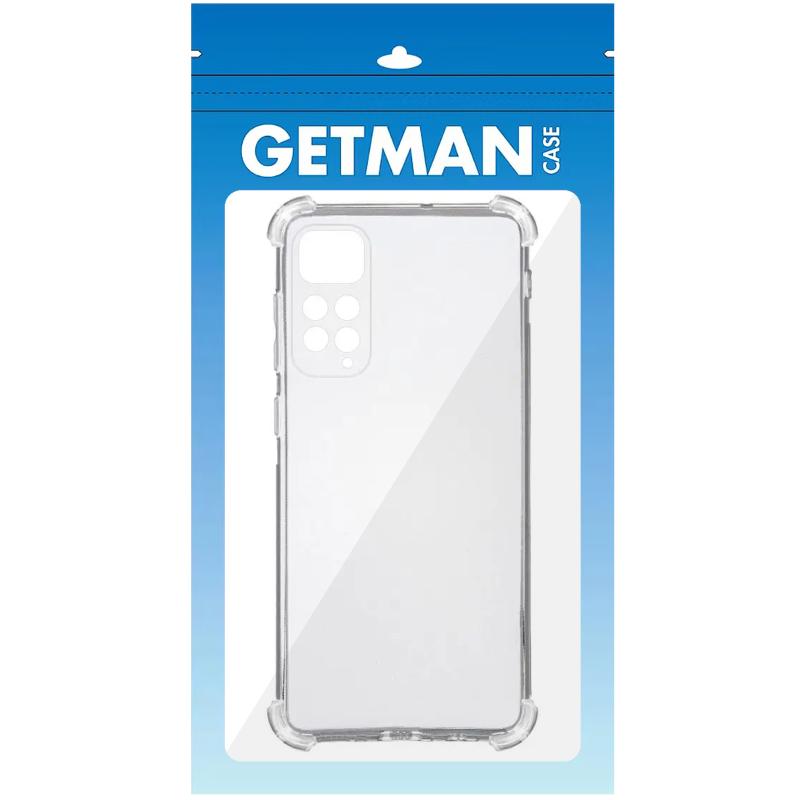 TPU чохол GETMAN Ease logo посилені кути Full Camera для Xiaomi Redmi Note 11 (Global) / Note 11S Безбарвний (прозорий)