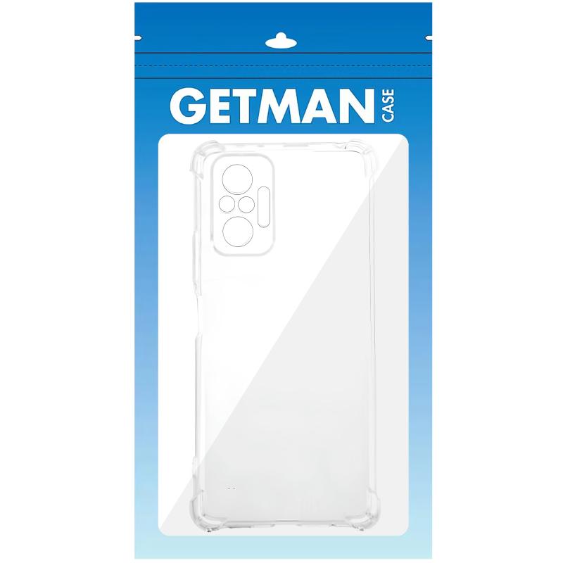 TPU чохол GETMAN Ease logo посилені кути Full Camera для Xiaomi Redmi Note 10 Pro / 10 Pro Max Безбарвний (прозорий)