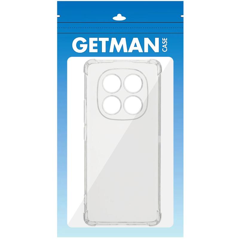 TPU чохол GETMAN Ease logo посилені кути Full Camera для Xiaomi Redmi Note 14 Pro 5G Безбарвний (прозорий)