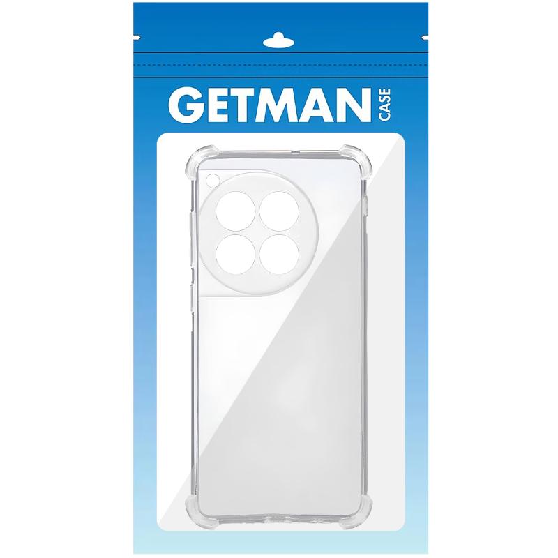 TPU чохол GETMAN Ease logo посилені кути Full Camera для OnePlus 12 Безбарвний (прозорий)