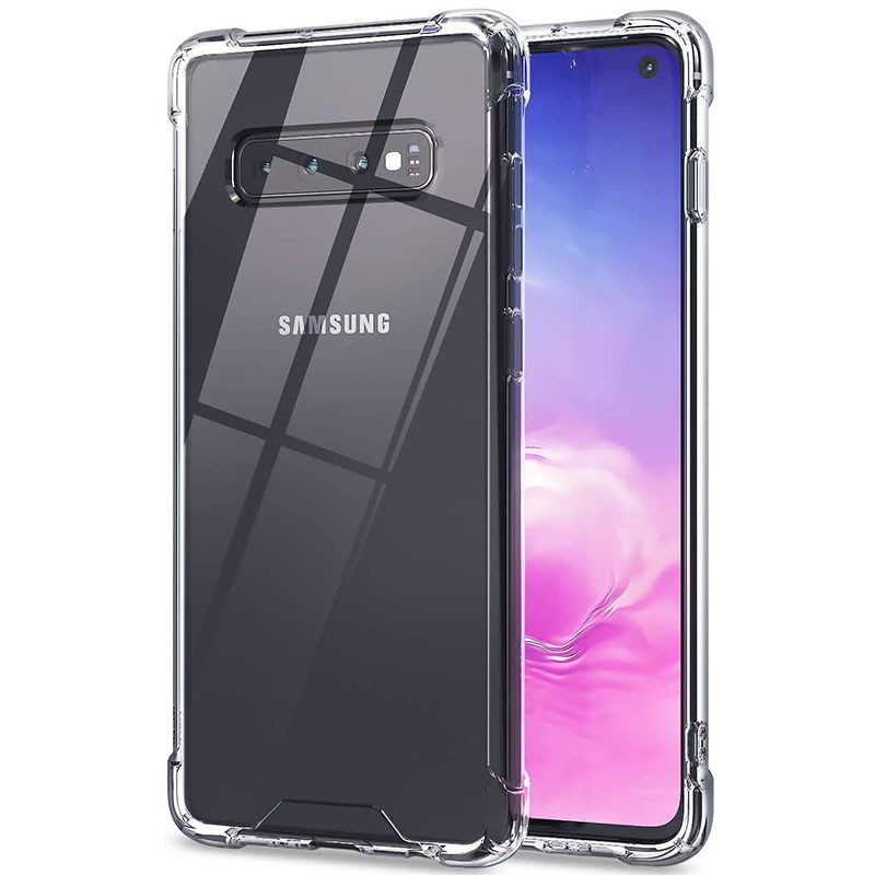 TPU чохол GETMAN Ease logo посилені кути для Samsung Galaxy S10 + Безбарвний (прозорий)