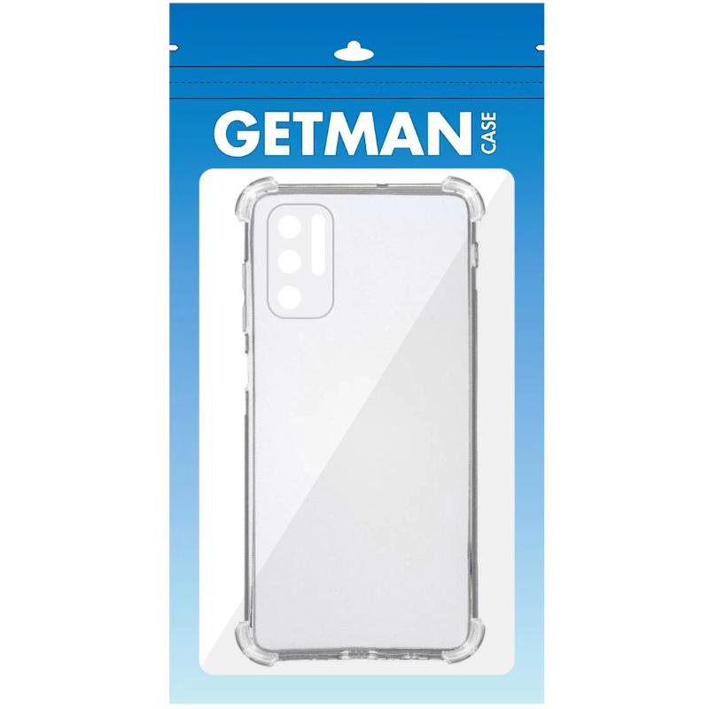 TPU чохол GETMAN Ease logo посилені кути Full Camera для Xiaomi Redmi Note 10 5G / Poco M3 Pro Безбарвний (прозорий)