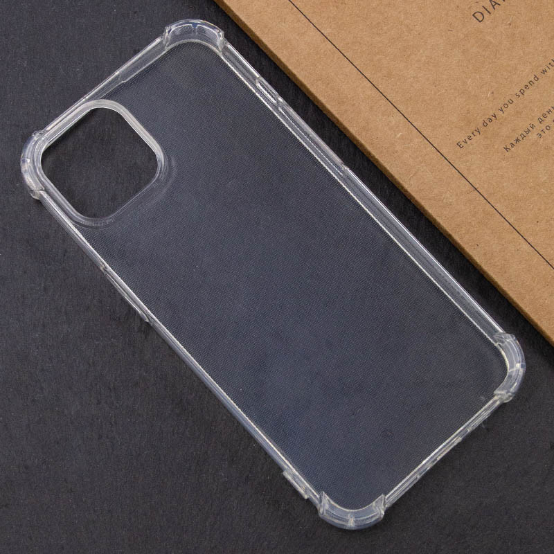 TPU чохол GETMAN Ease logo посилені кути для Apple iPhone 14 (6.1") Безбарвний (прозорий)