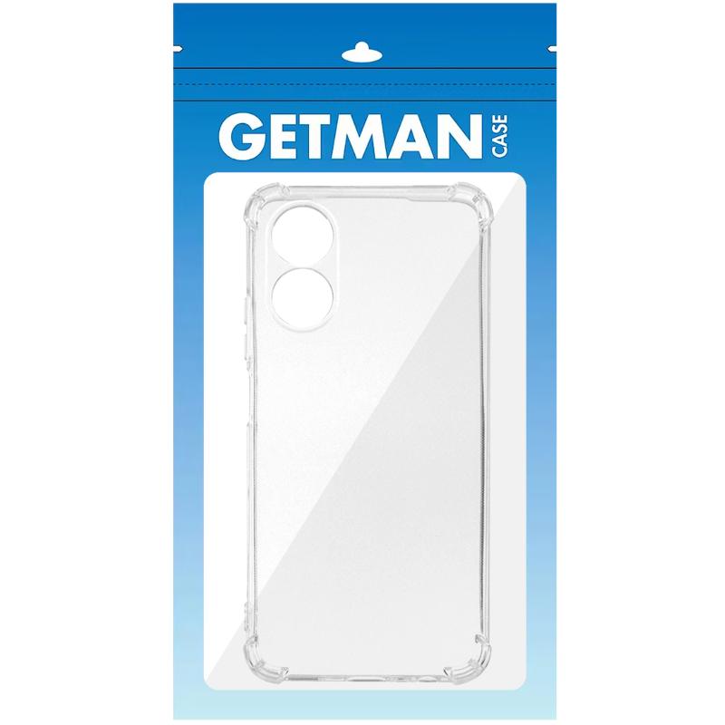 TPU чохол GETMAN Ease logo посилені кути Full Camera для Oppo A98 Безбарвний (прозорий)