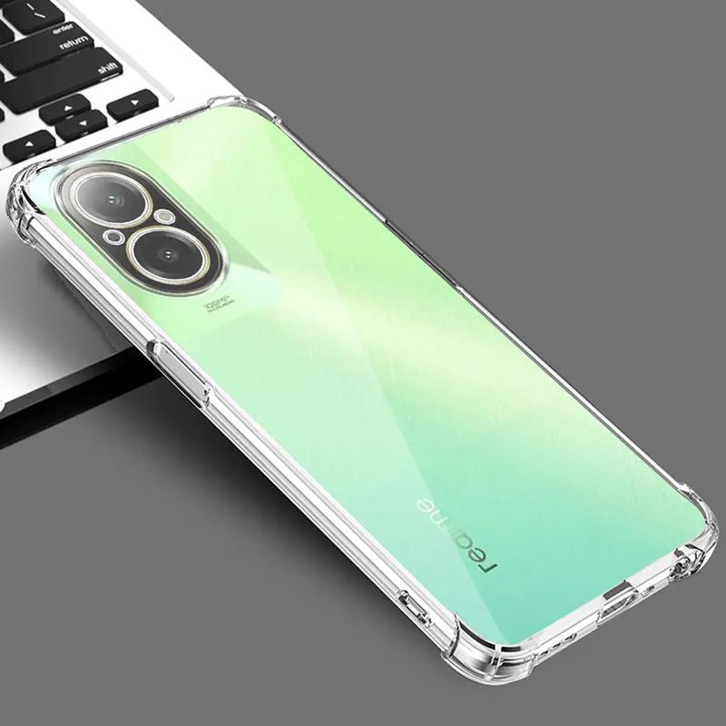TPU чохол GETMAN Ease logo посилені кути Full Camera для Realme C67 4G Безбарвний (прозорий)