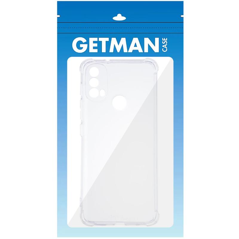 TPU чохол GETMAN Ease logo посилені кути Full Camera для Motorola Moto E40 / E30 Безбарвний (прозорий)