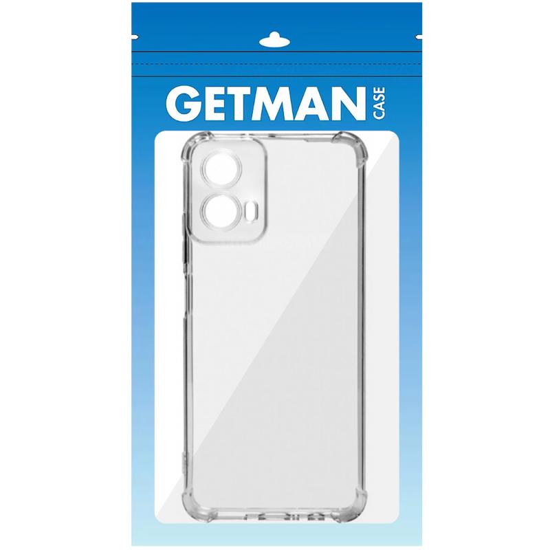 TPU чохол GETMAN Ease logo посилені кути Full Camera для Motorola Moto G24 Безбарвний (прозорий)