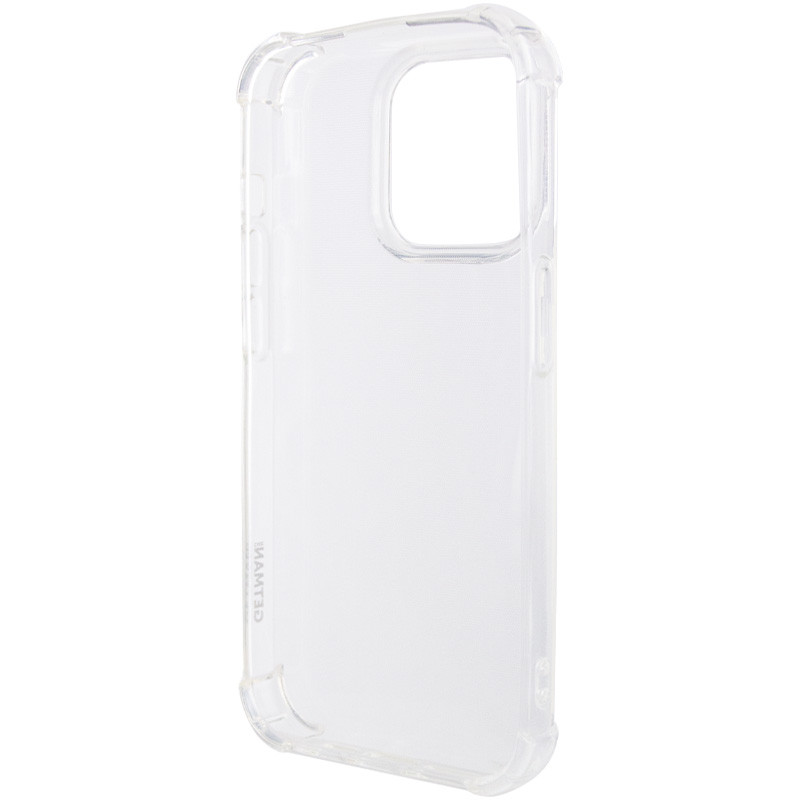 TPU чохол GETMAN Ease logo посилені кути для Apple iPhone 14 Pro (6.1") Безбарвний (прозорий)