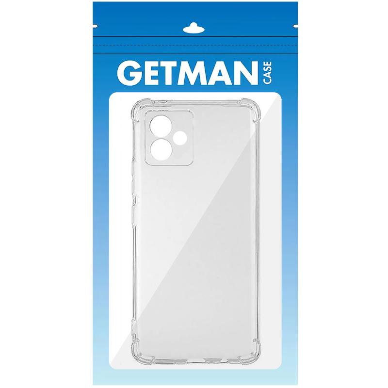 TPU чохол GETMAN Ease logo посилені кути Full Camera для Motorola Moto G14 Безбарвний (прозорий)