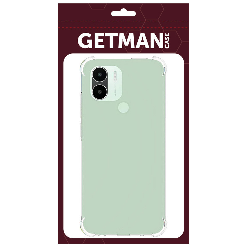TPU чохол GETMAN Ease logo посилені кути Full Camera для Xiaomi Redmi A1 + / Poco C50 / A2 + Безбарвний (прозорий)
