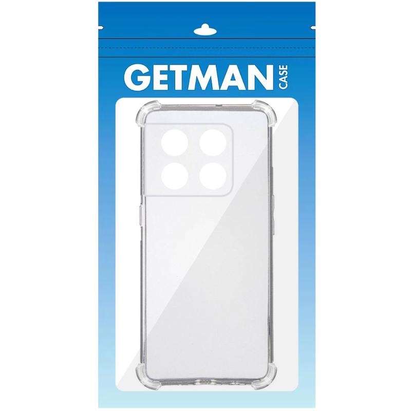 TPU чохол GETMAN Ease logo посилені кути Full Camera для OnePlus 10T Безбарвний (прозорий)