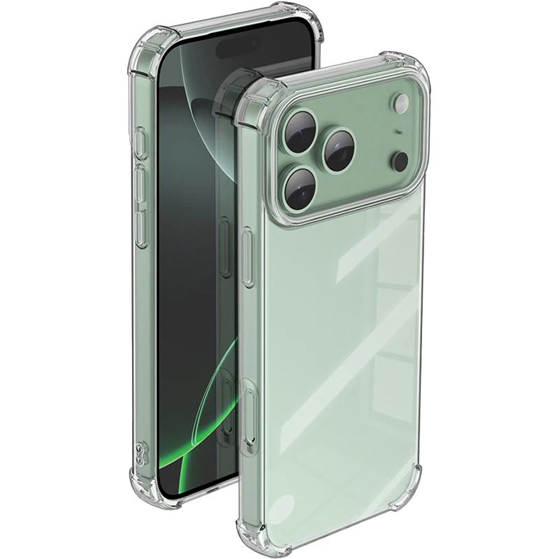 TPU чохол GETMAN Ease logo посилені кути для Apple iPhone 17 Pro (6.3") Безбарвний (прозорий)