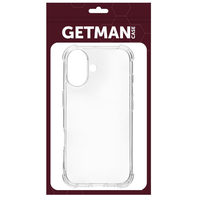 TPU чохол GETMAN Ease logo посилені кути для Apple iPhone 17 (6.3") Безбарвний (прозорий)
