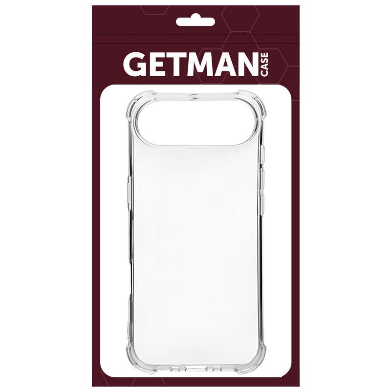 TPU чохол GETMAN Ease logo посилені кути для Apple iPhone 17 Air (6.5") Безбарвний (прозорий)