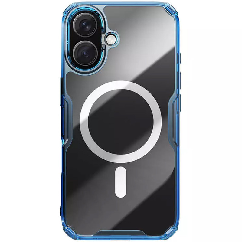 TPU чохол Nillkin Nature Pro Magnetic для Apple iPhone 16 (6.1") Синій (прозорий)