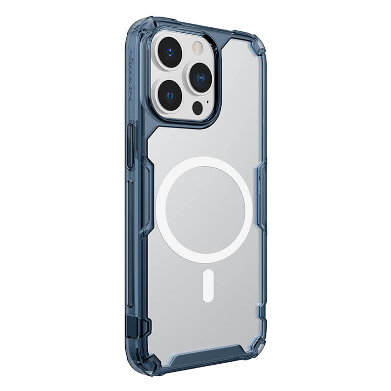 TPU чохол Nillkin Nature Pro Magnetic для Apple iPhone 13 Pro (6.1") Синій (прозорий)