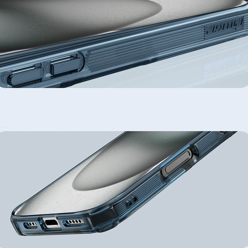 TPU чохол Nillkin Nature Pro Magnetic для Apple iPhone 16 (6.1") Синій (прозорий)