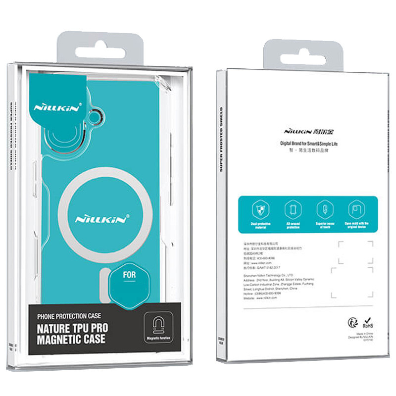 TPU чохол Nillkin Nature Pro Magnetic для Apple iPhone 16 Plus (6.7") Безбарвний (прозорий)