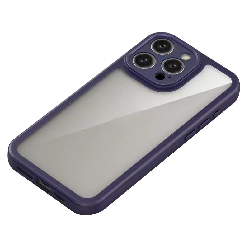TPU чохол Transparent + Colour 1,5mm для Apple iPhone 15 Pro Max (6.7") Purple